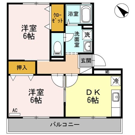 コウジィーコート前川の物件間取画像